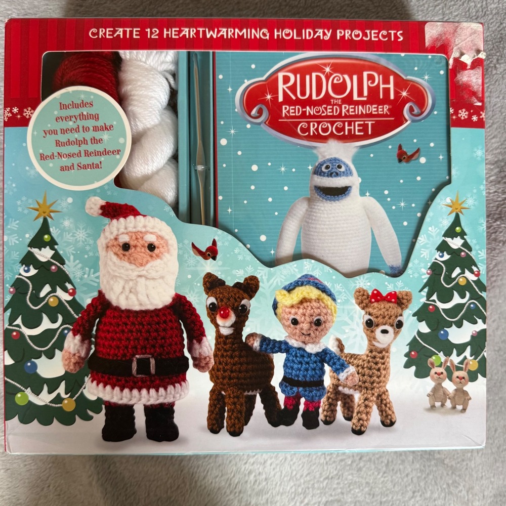 Thunder Bay Press Rudolph the Red-Nosed Reindeer Crochet Kit 12 Patterns Project